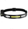 COB LED Újratölthető USB Fejlámpa,5 világítási mód