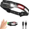 COB LED Újratölthető USB Fejlámpa,5 világítási mód