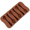 Nut  csokoládé kanál szilikon forma, 6 üregű, 14,3 x 9,8 cm