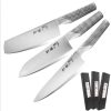 Japán  rozsdamentes acél Santoku kés,  3 részes