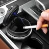 Autós pohártartóba  illeszthető mobil hamutartó, led világítással