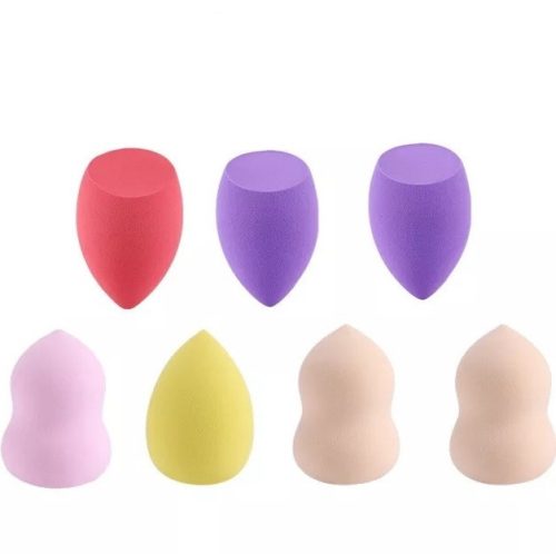 Nut Szuper puha színes, kozmetikai smink szivacs, 7 db, vegyes színű, 6 cm-es