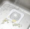Lefolyó blokkolásgátló hajszűrő, fehér, szilikon