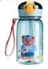 Gyermek szippantó csöves ivó kulacs, 400 ml-es, kék
