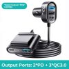 Joyroom 5 pontos, 78 W autós töltő,Usb type,  laptop telefon gyors töltő,fekete