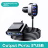 Joyroom 5 pontos, 78 W  autós töltő, Usb type, laptop és telefon gyors töltő, fekete