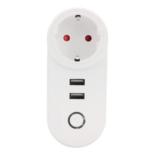 Tuya intelligens okos ajzat, usb kimenet,időzíthető tápellátás, fehér