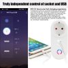 Tuya intelligens okos ajzat, usb kimenet,időzíthető tápellátás, fehér