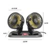 Nut Dupla fejes 5 v-os ventilátor, 2 fokozat, usb töltés, fekete