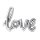 "Love" felírat fólia léggömb, 108 cm , ezüst