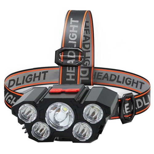 5 LED-es újratölthető fejlámpa