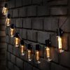 Kültéri Led dekorációs égősor, napelemes, meleg fehér fényű, 10 m / 30 ízzós