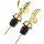 Rozsdamentes acél olaj/ecet/bor adagoló palack dugó, gold, 2 db,  12 cm