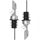 Rozsdamentes acél olaj/ecet/bor adagoló palack dugó, ezüst , 2db,  12 cm