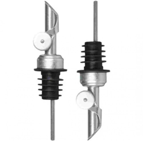 Rozsdamentes acél olaj/ecet/bor adagoló palack dugó, ezüst , 2db,  12 cm