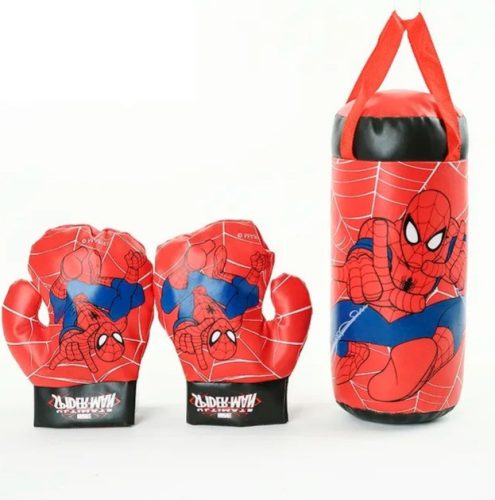 Gyermekbarát Disney puha boxzsák kesztyűvel,piros, 37 x 18 x 18 cm, 3 éves korosztály