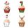 48 részes karácsonyi süti vagy  muffin díszítő papír gallér és beszúró, színes, vegyes mintával