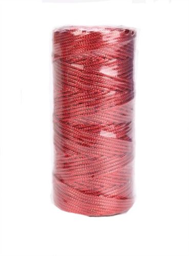 100 méter piros ajándékcsomagoló zsineg, 1,5 mm