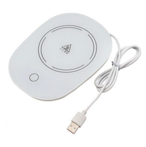 Bögre melegentartó usb fütőlap, fehér színű,  16,5 x 12 cm 