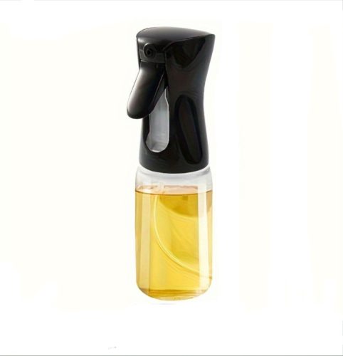 Olaj permetező műanyag palack, fekete, 200 ml
