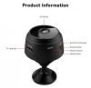 A 9 mini Wifi kamera, fekete, 4,4 x 2,4 cm 