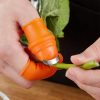 Nut Hüvelykujj kés ívelt, szemezéshez és oltáshoz, női méret, narancs színű