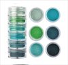 6 szín, epoxi gyanta ásványi anyag festék por, gyöngyház pigment, zöld-türkíz árnyalatai, 6 x 7-10 g 