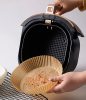 Air Fryer pergamen papír sötő betét, natúr barana, 20 cm, 100 db 