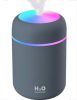 Párásító, illóolaj diffúzor, 7 led színnel, műanyag, Usb töltéssel, szürke, 300 ml, 12 x 7,8 cm 