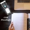 4 Led-es zseblámpa, oldalsó cob leddel, usb töltés, 14,2 x 5,5 cm , fekete