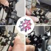 Multifunkciós hópehely formájú behajtó kulcs, szivárvány színű, átmérője 6,4 cm