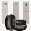 Pulzoximéter, véroxigén szint  mérő monitor, 5,7 x 3,1 cm , fekete