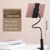 Bútorhoz rögzíthető telefon-tablett tartó konzol,ABS, fekete, forgatható, 70 cm 