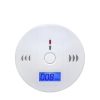 Digitális LCD kijelzős szén-monoxid érzékelő, fehér, 10 x 4 cm ,85 dB