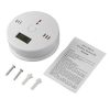 Digitális LCD kijelzős szén-monoxid érzékelő, fehér, 10 x 4 cm ,85 dB