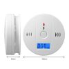 Digitális LCD kijelzős szén-monoxid érzékelő, fehér, 10 x 4 cm ,85 dB