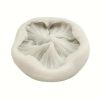 3 D-s szilikon hibiszkusz virág forma, fehér, 5 x 1,2 cm 