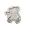 Szilikon csokoládé / fondant / marcipán maci forma, drapp, 8,3 x 7,6 cm 