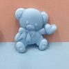 Szilikon csokoládé / fondant / marcipán maci forma, drapp, 8,3 x 7,6 cm 