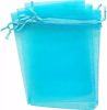 50 db víz  kék organza ajándék tasak, húzózsinóros  13 x 18 cm 