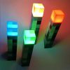 Minecraft forma led éjjeli fény lámpa, barna-sárga, 8 színű led, távirányítós, 28 x 5,5 cm 