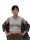 Mintás női crop top - Róka - Szürke