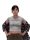 Mintás női crop top - Never walk alone - szürke