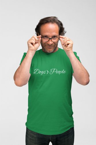Mintás férfi póló - Dogs People - Irish Green