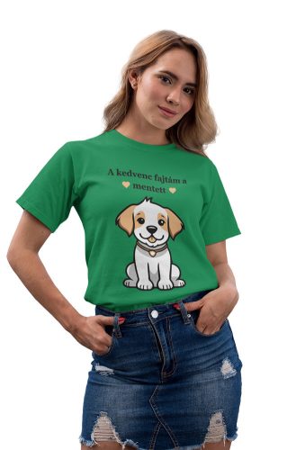 Mintás női póló - Mentett Kutya - IrishGreen