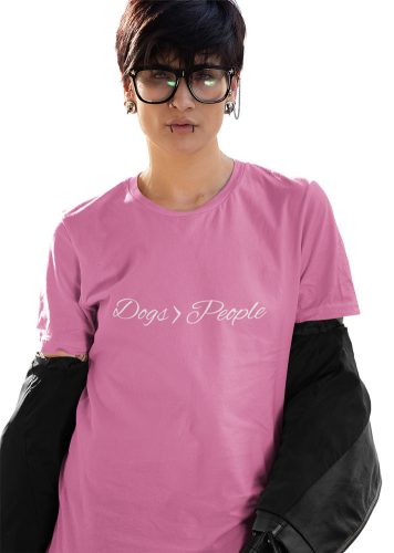 Mintás női póló - Dogs people- azalea