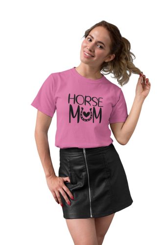 Mintás női póló - Horse mum - Azalea