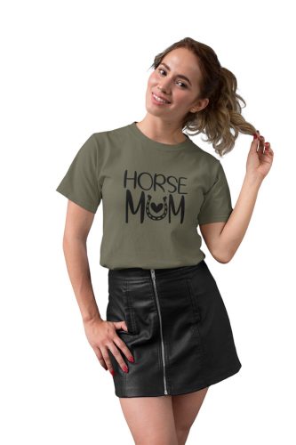 Mintás női póló - Horse mum - Military