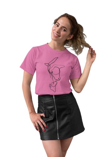 Mintás női póló - Kutya és ló - Azalea