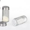 12 részes üveg fűszertartó készlet forgatható inox fém állvánnyal